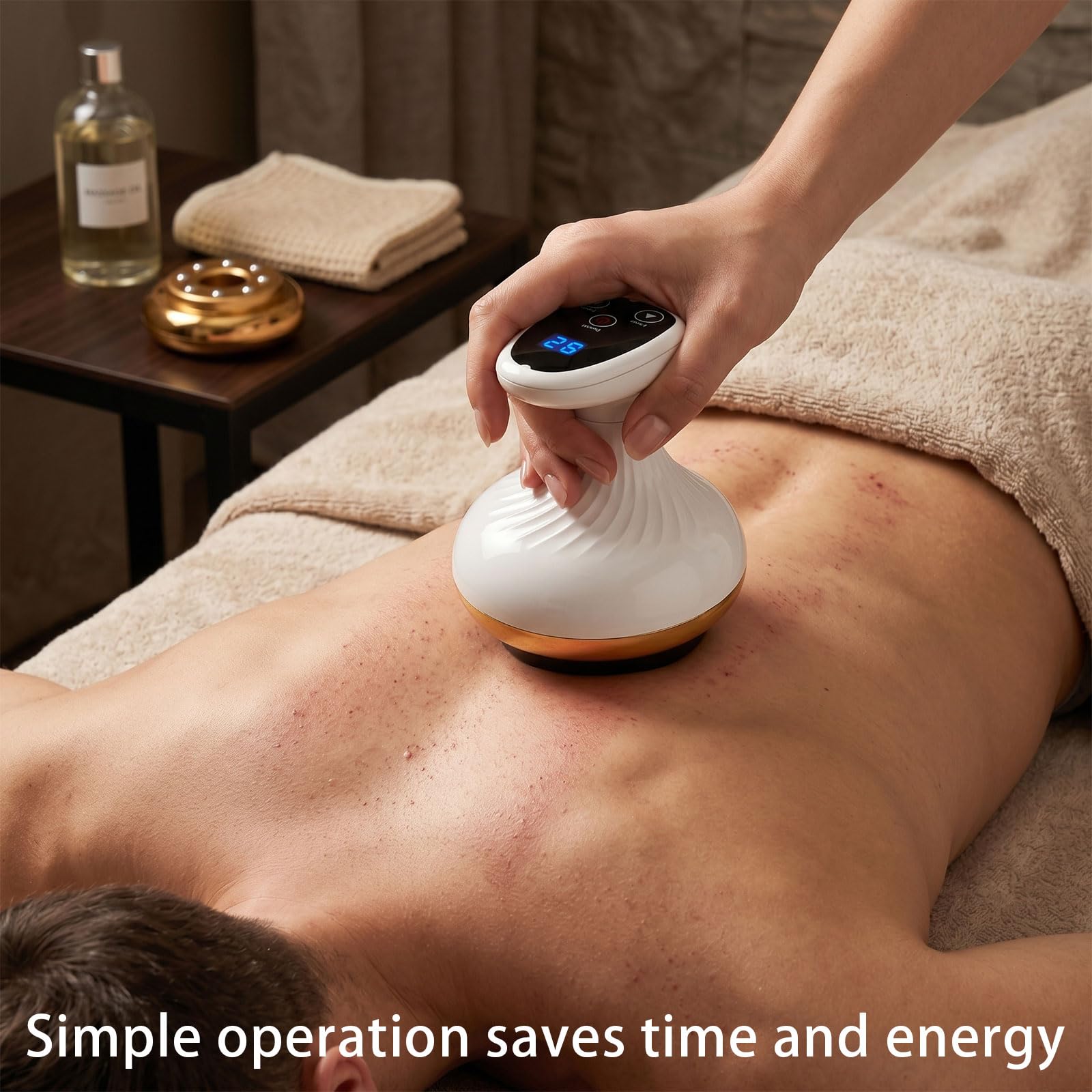 Cellulite Massagegerät 4-in-1, Vakuum Massagegerät, 9-Stufige Modusanpassung, Straffere Haut & Bessere Durchblutung, Tiefenmassage mit Wärme, Für Ganzkörper Anwendung Zuhause