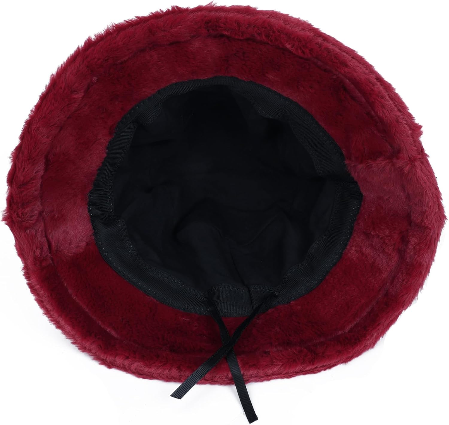 Winter Fluffy Fuzzy Bucket Hat Plush Furry Faux Fur Fisherman Hats Warm Hat for Women - Image 2