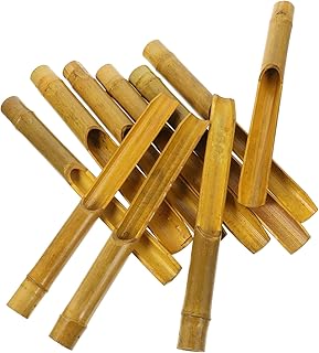 SECFOU 10 Pçs Madeira De Bambu Sinos De Vento Tubo Decoração Da Mão Decoração Vintage Carrilhão De Vento Memorial Carrilhões De Vento Música Sinos De Vento Tubos De Carrilhão De Vento Ao