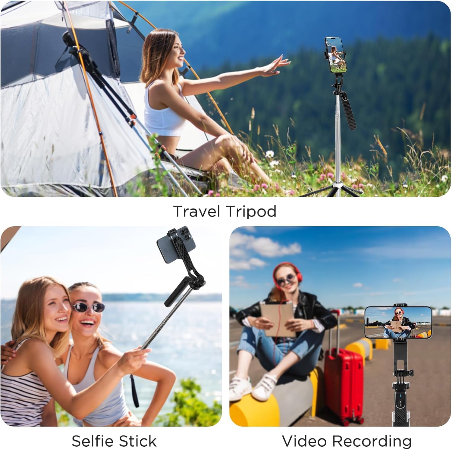 QLECT Selfie Stick Tripod - 180cm Extendable -4