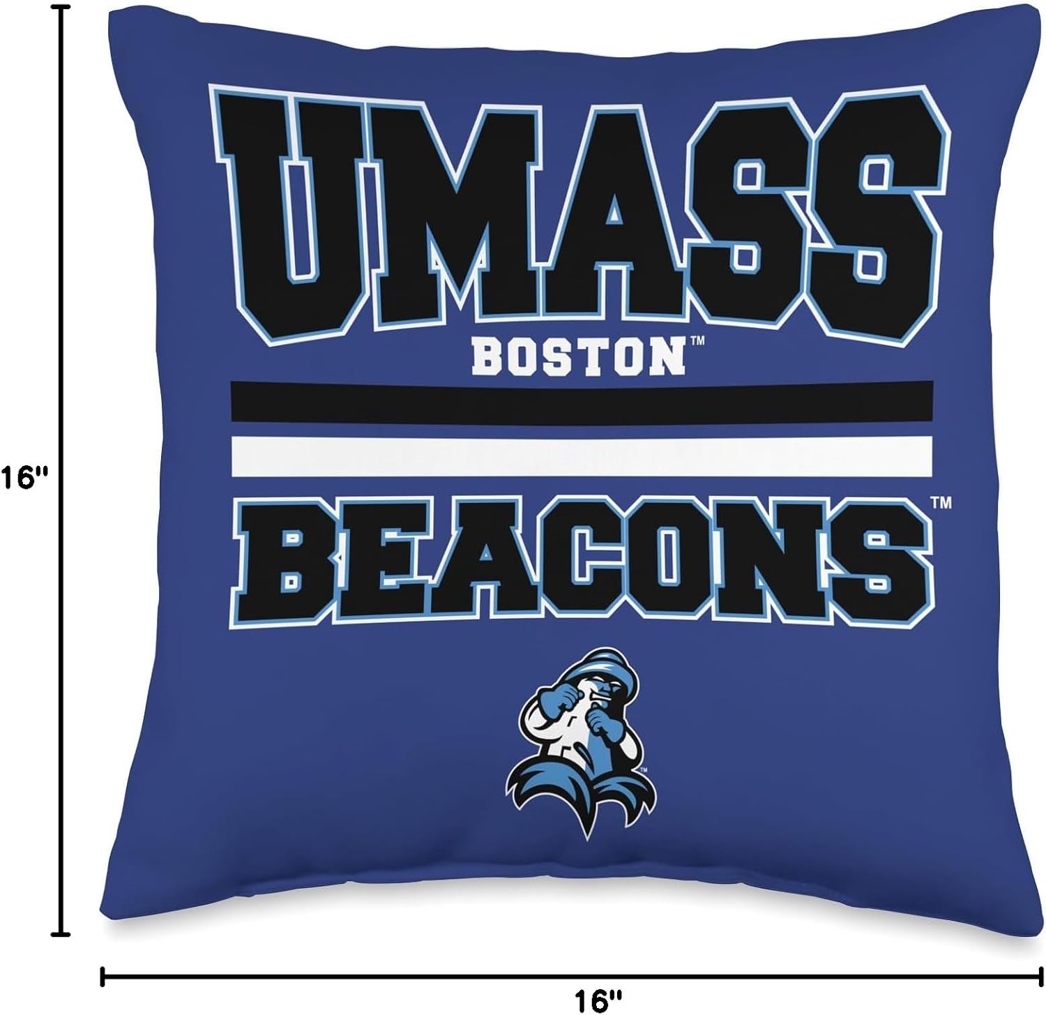 UMass Boston Beacons |NCAA University Merch | VNPUMBST301 Throw Pillow