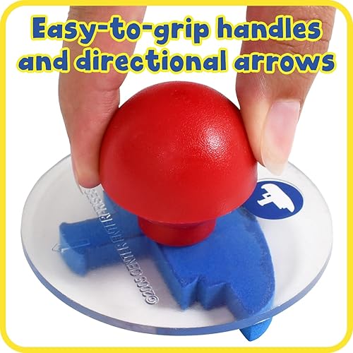 Miniatura 3 de READY 2 LEARN Sellos gigantes – Vehículos de transporte – Juego de 10 – Sellos de espuma fáciles de sostener para niños – Sellos de arte y