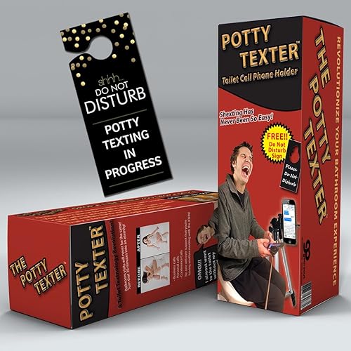 Miniatura 5 de Potty Texter - Soporte para teléfono celular de baño, manos libres, mensajes de texto, regalos divertidos para adolescentes, regalos de elefante