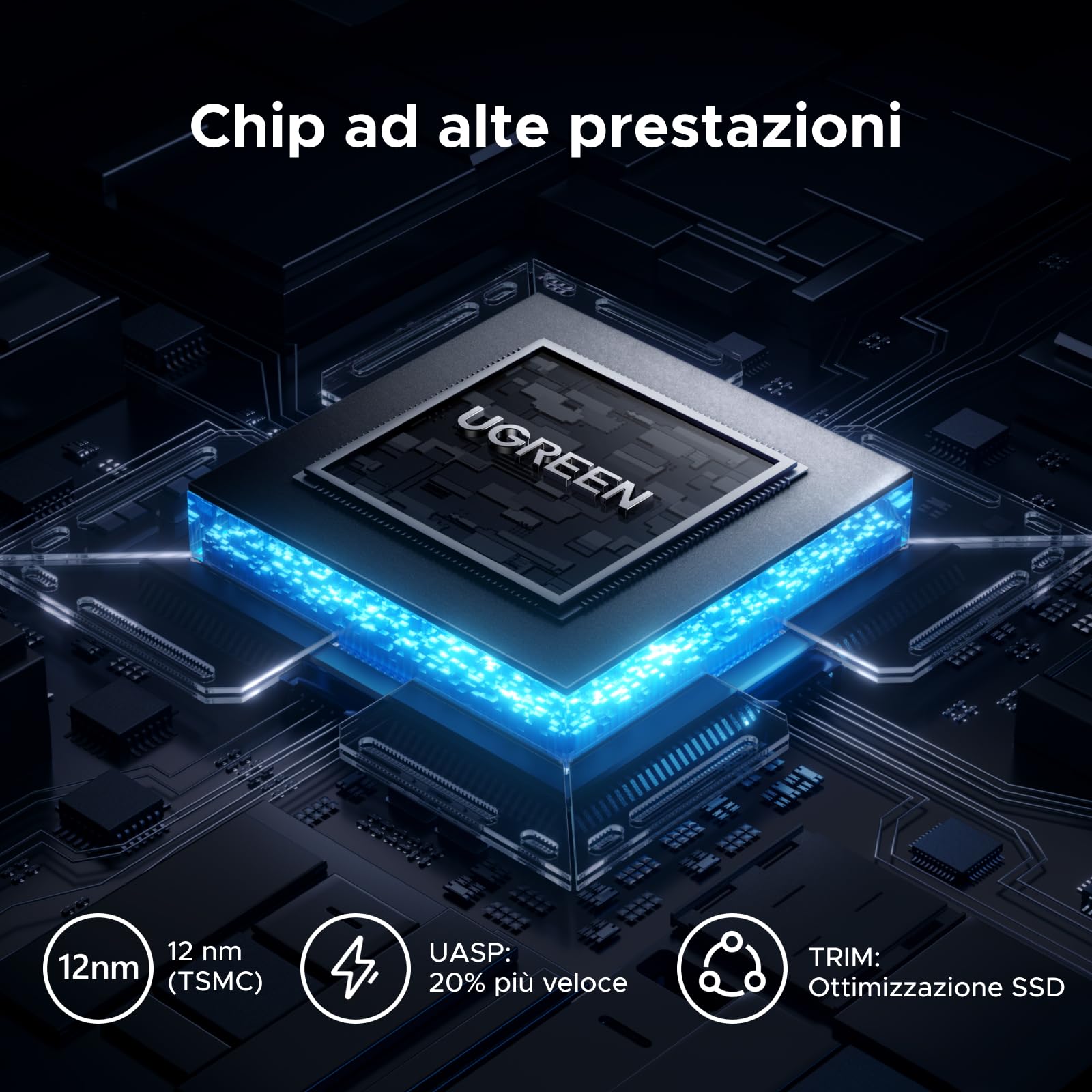 UGREEN NeoDrive Go SSD Portatile 1TB Fino a 4.000 MB/s SSD Esterno USB4 | con Cavo Integrato Compatibile con PC Windows MacOS Linux e Dispositivi Mobili iOS iPadOS Android