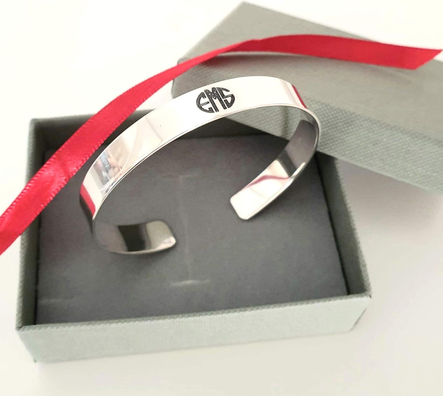 Custom Monogram Bracelet, Monogramed Sterling Silver Cuff bracelet, Birthday Gift for her, Personalized Initials bracelet