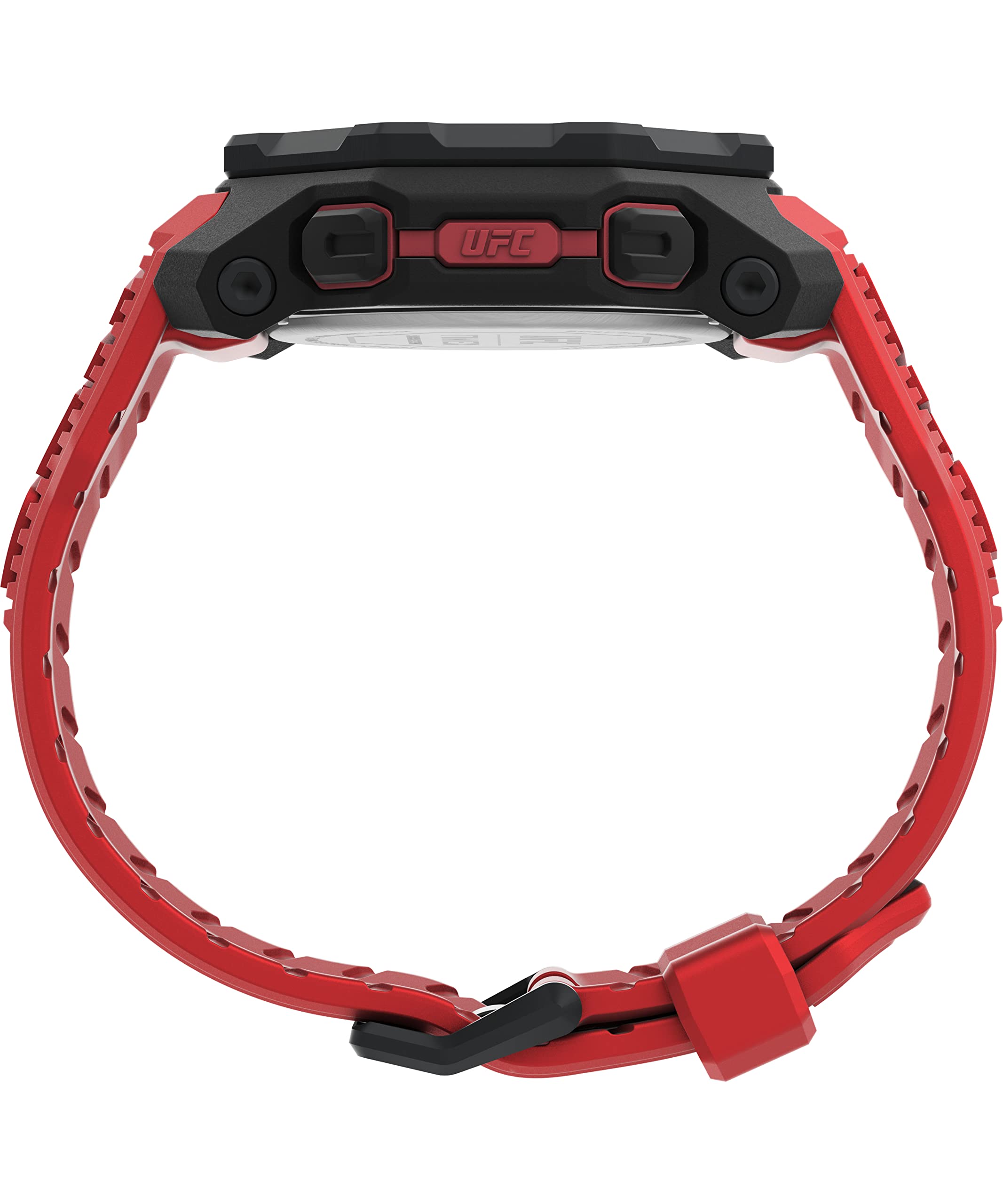 Timex UFC Strength Knockout zegarek męski 48mm z czerwonym gumowym paskiem TW2V88200