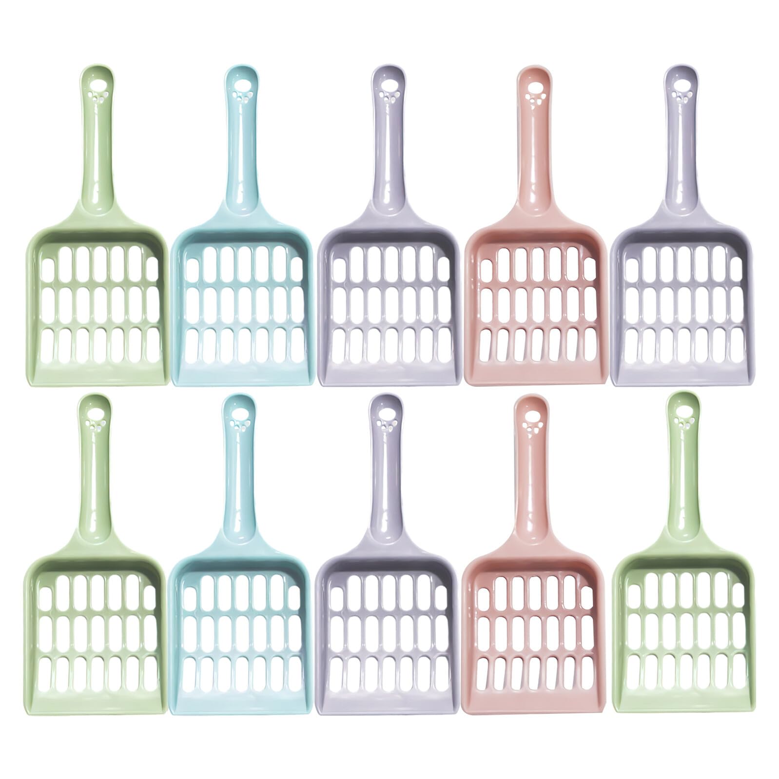 Set da 24 Palette per Lettiera per Gatti in Plastica Paletta Setaccio Piccoli Fori Pala Profonda Compatta per Gattini Strumento Leggero per Pulizia Efficiente della Lettiera