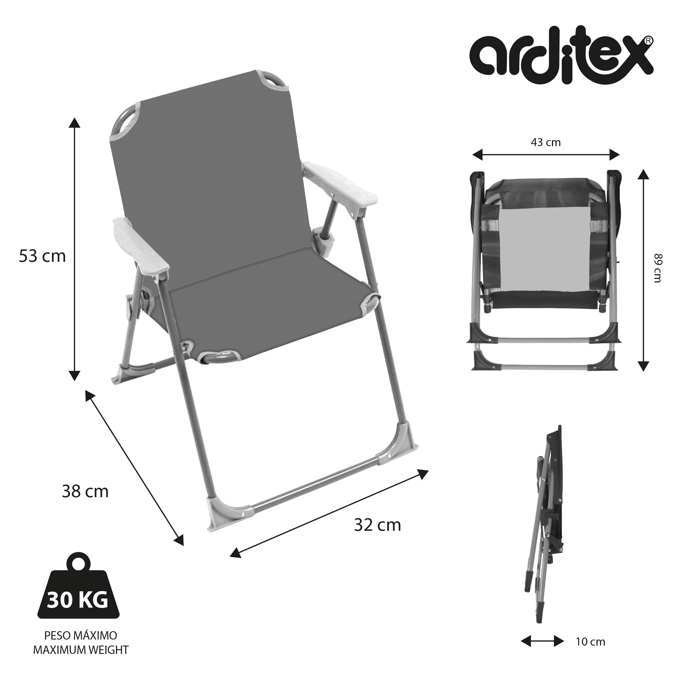 ARDITEX Silla Plegable Infantil Angel de Lilo y Stitch, Rosa, 32x38x53 cm, Máx. 30 kg