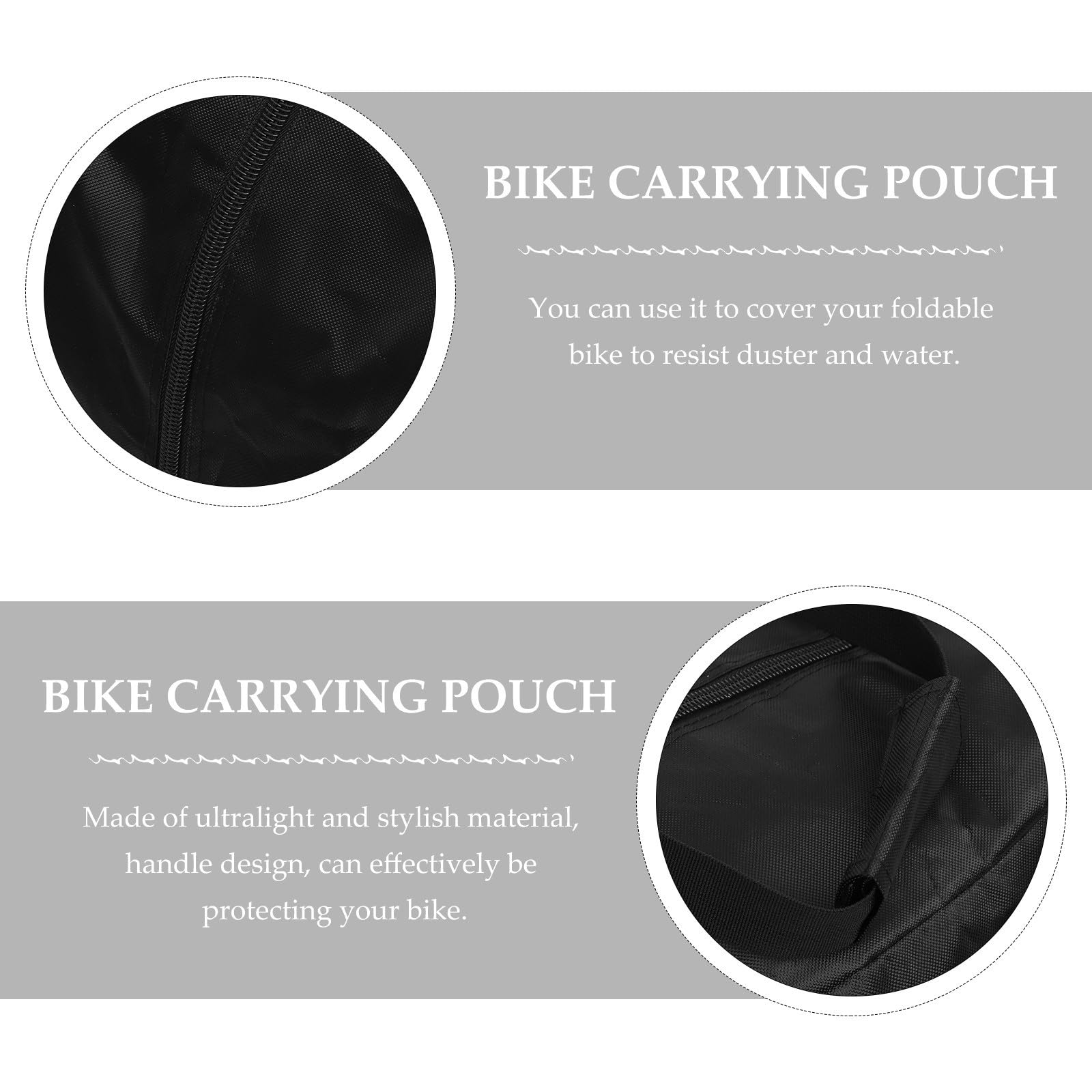 Borsa per Bicicletta Pieghevole in Nailon Nero Grande Capacità, Facile da Pulire, Protezione per Mountain Bike, per Trasporto su Treni e Auto