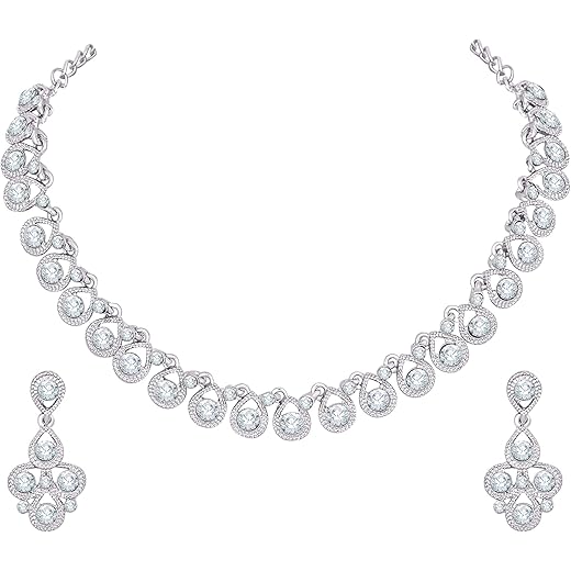 Diamond Necklace Set with Earrings