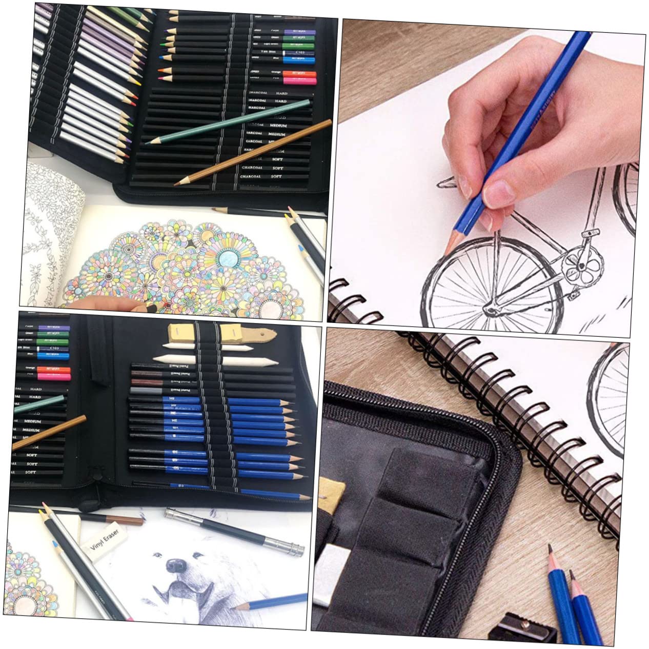 DIYEAH Crayons de Couleur en Bois 72 Pièces pour Dessin et Croquis