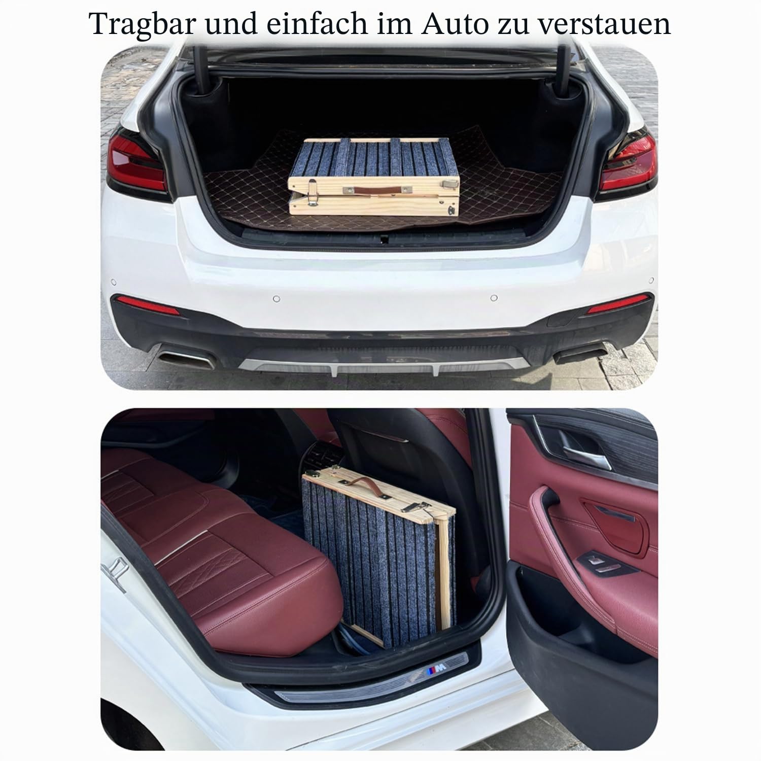 Rampe für kleine Hunde, Rampe für Hunde, Bett für Hunde, klappbares und verstellbares Sofa, mit rutschfester Matte, mit höhenverstellbarem Griff von 23-47 cm, geeignet für Betten und Sofas