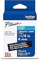 Vista 28 de Brother P-touch TZe-M31 Cinta laminada de primera calidad con impresión en negro mate, 12 mm (0.47”) de ancho x 8 m (26.2’) de largo, TZEM31
