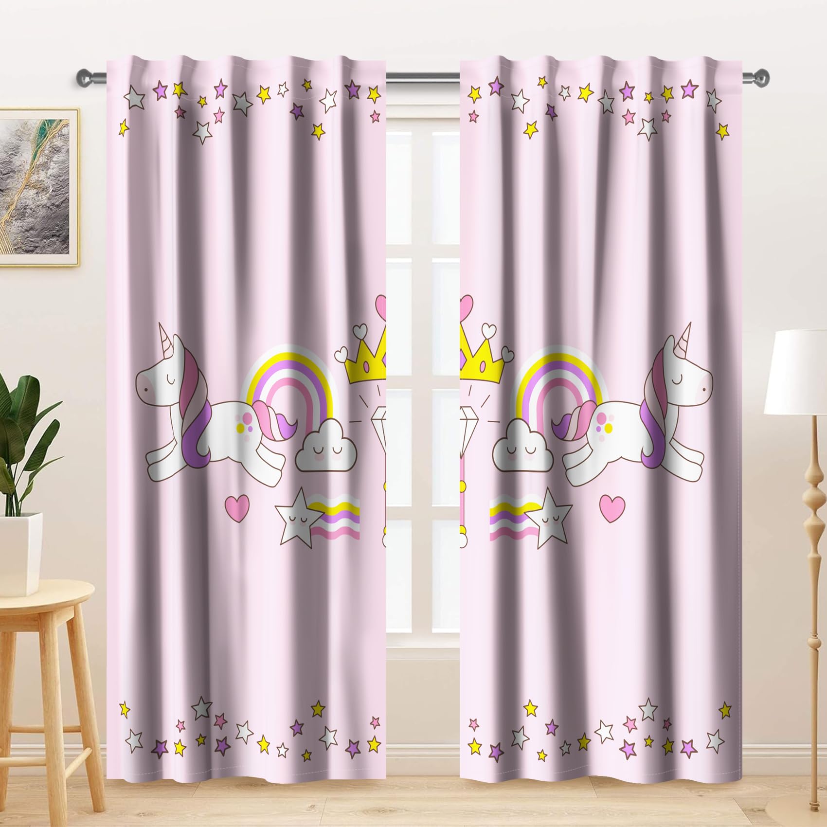 Kzzfqxb 117x138cm Kids Curtains 2 Panels