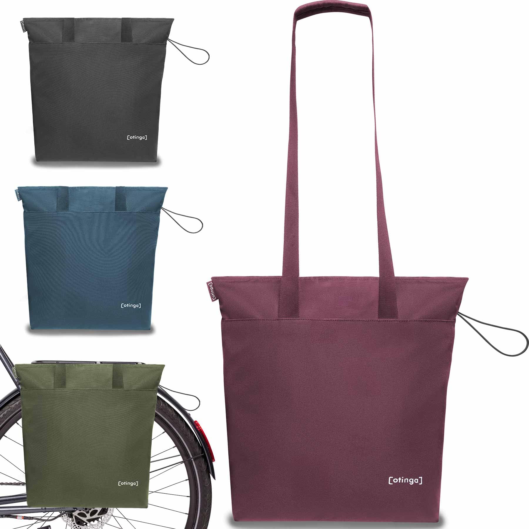 otinga Shopper Fahrradtasche faltbar 14L – vielseitige, wasserabweisende Einkaufstasche