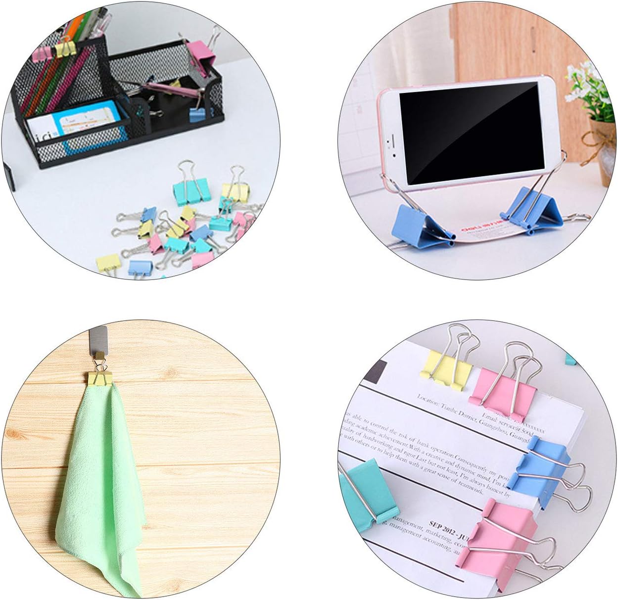 Binder Clips - Assorted Sizes, X Lar, Lar, Medium, Small, Mini Paper