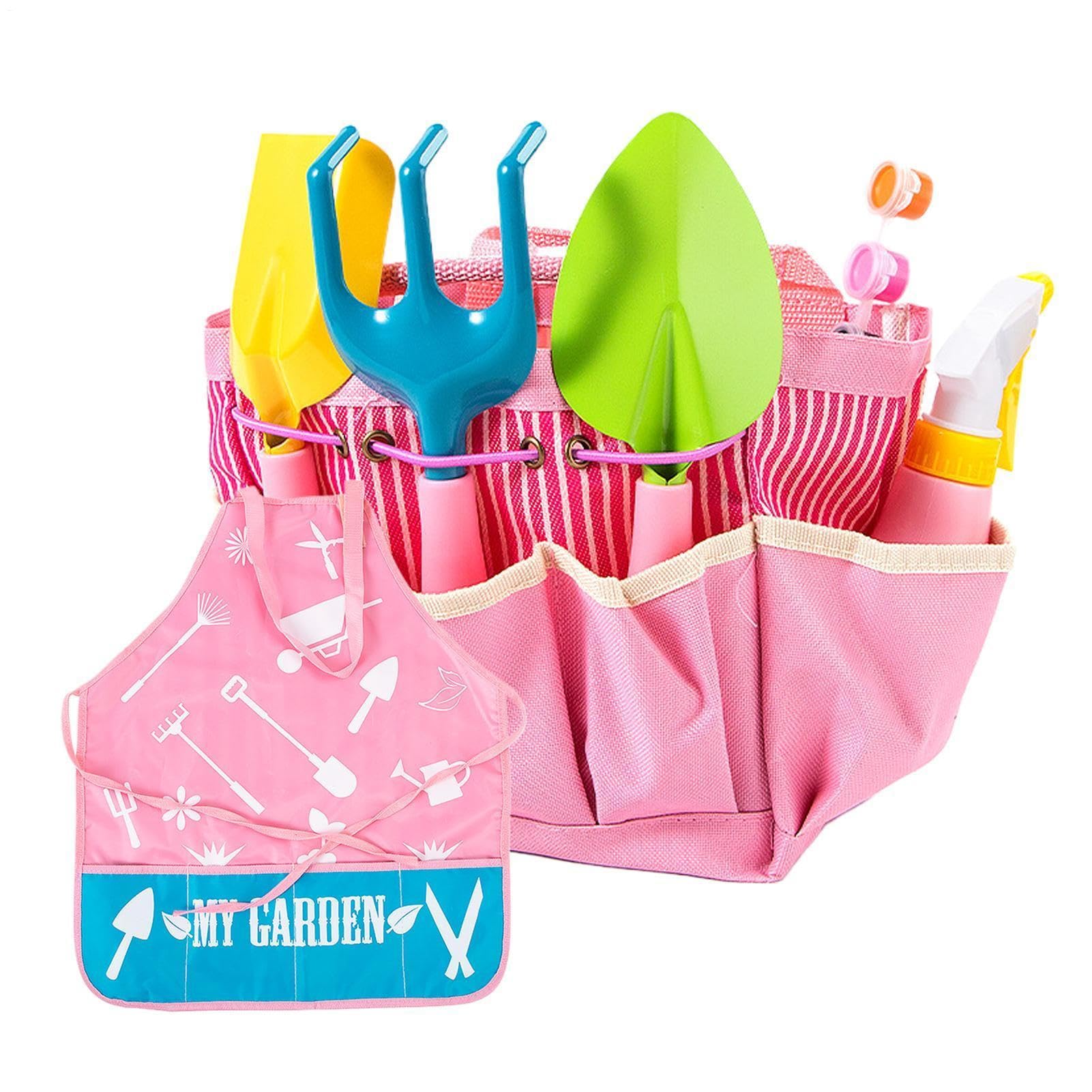 Générique Kit Da Giardinaggio per Giocattoli Esterni Leggeri ed Ergonomici, Attrezzature Da Giardinaggio Giocattolo con Borsa Tote | per Ragazzi Ragazze Famiglia Casa Giardino Presepe
