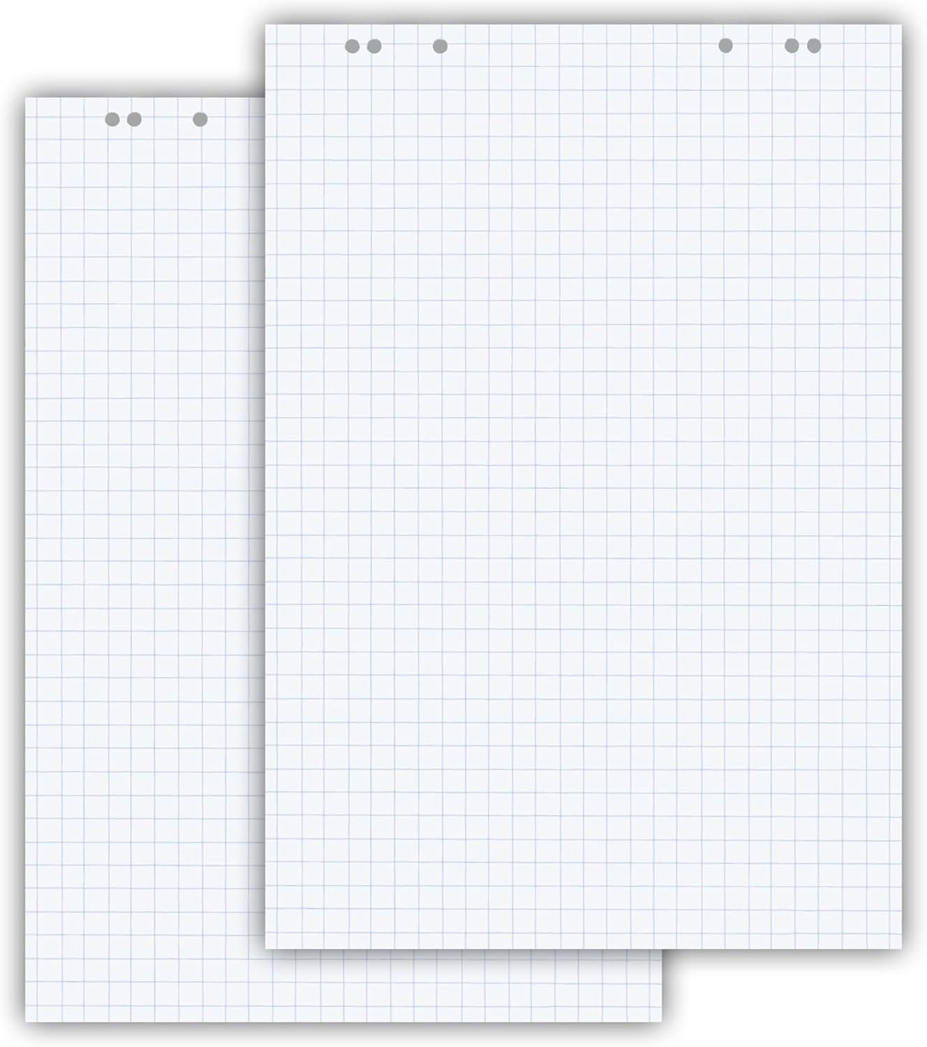 Conipa® – 5 x Flipchart Paper Pad 68 x 99 cm White (Checked) 80 g/m² – 5 Flipchart Pads of 20 Sheets – Whiteboard Paper for Charts & Meetings (5 Blocks Squared)