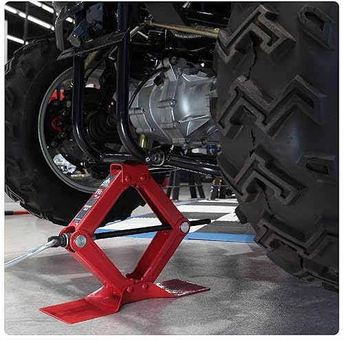 Miniatura 7 de Gato de tijera para automóvil, capacidad de 1.5 toneladas, 3,300 libras, gato de neumático portátil de acero con soportes de mango, gatos