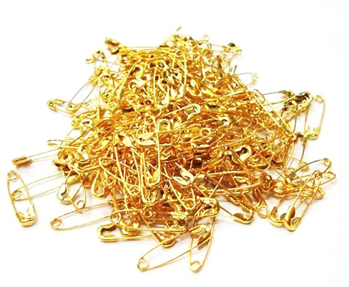 HAND ® Gold Safety Pins, 20mm, 1000-Count