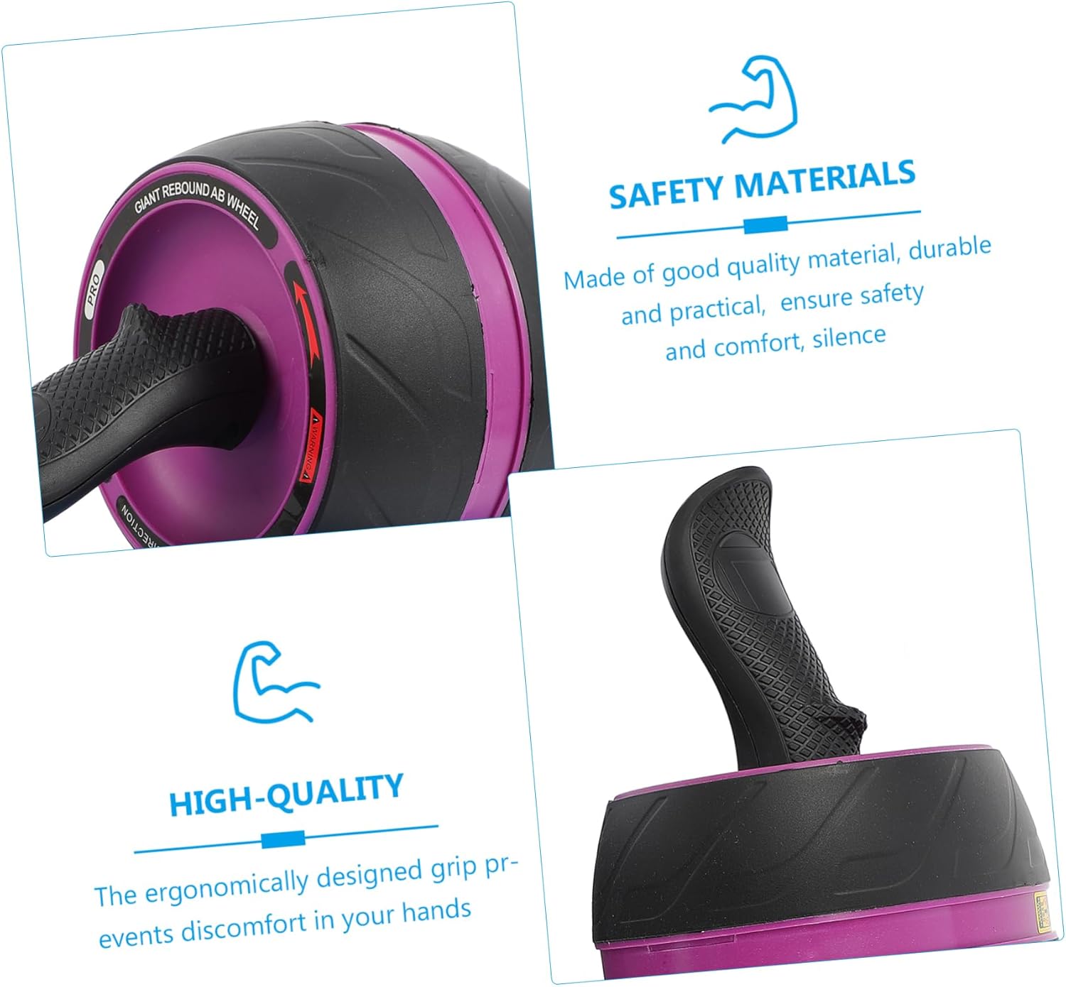 1pc Abdominal Trainer Wheel Exercise Roller Ab Workout Equipment Fitness Equipment Home Gym