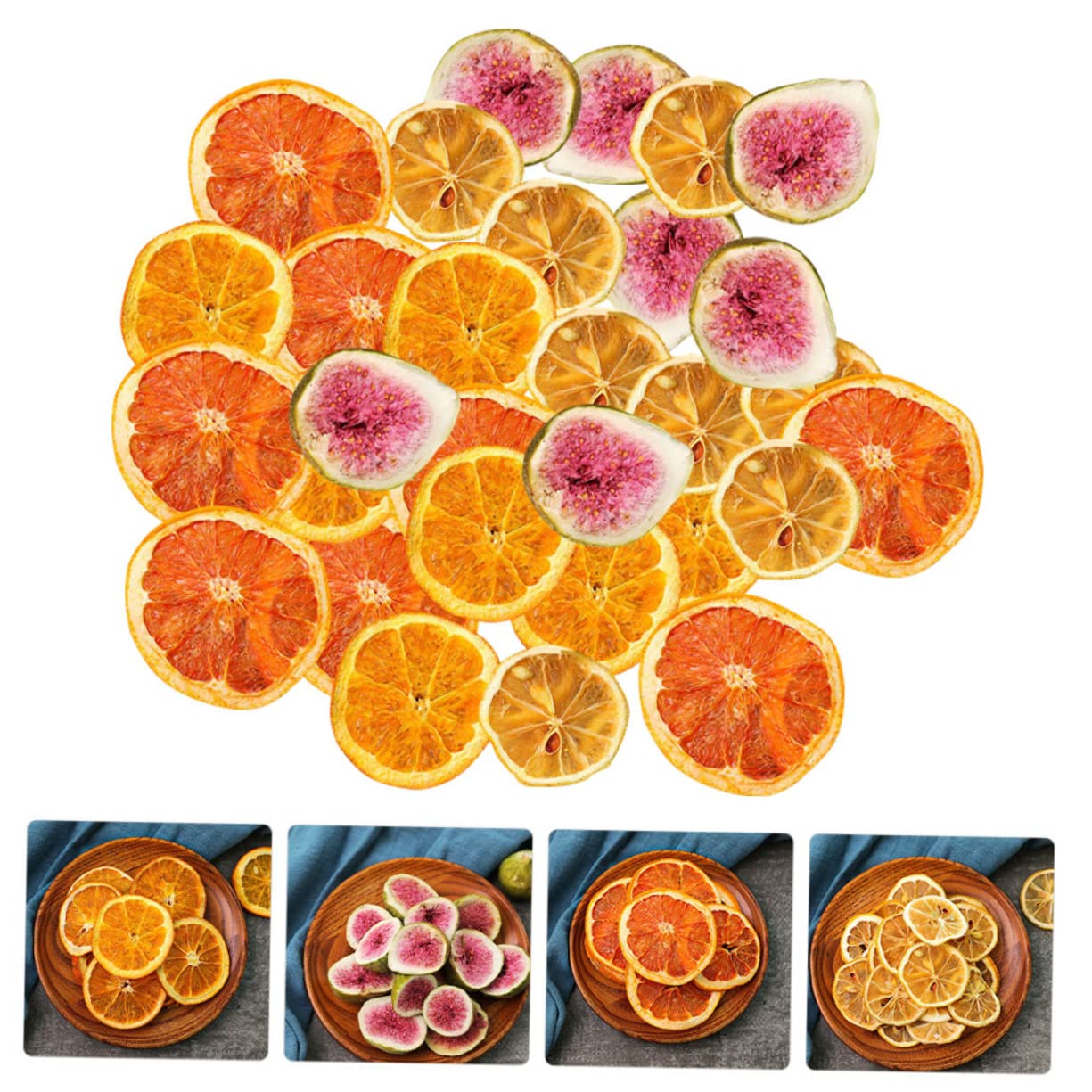 Gatuida Getrocknete Orangenscheiben mit Natürlichem Material zur Kuchendekoration Formstabil und Einfach zu Lagern für Selbstgemacht Obstkränze und Wohnraum Dekoration