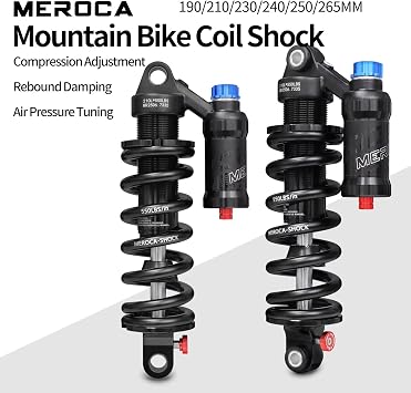 MEROCA 240mm Adjustable Air Spring Coil Over Rear Shock Absorber