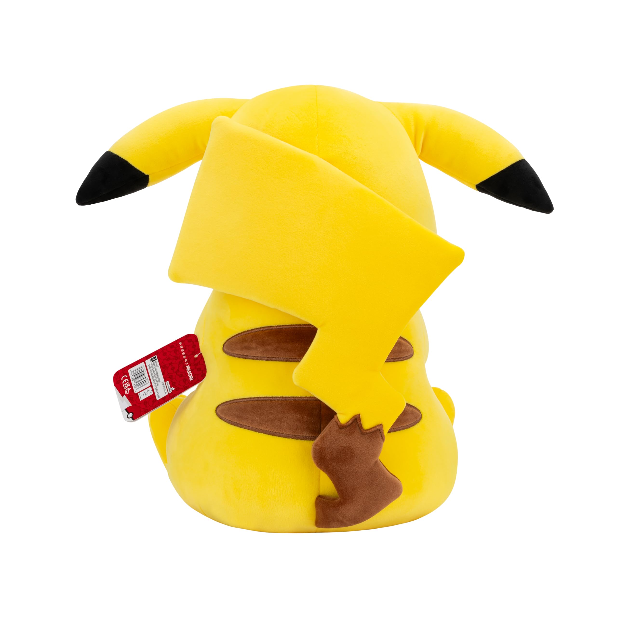 Pokémon Pikachu de felpa dormida de 45 cm - amarillo/rojo - juguete oficial de Pokémon para niños de 2 años y 3