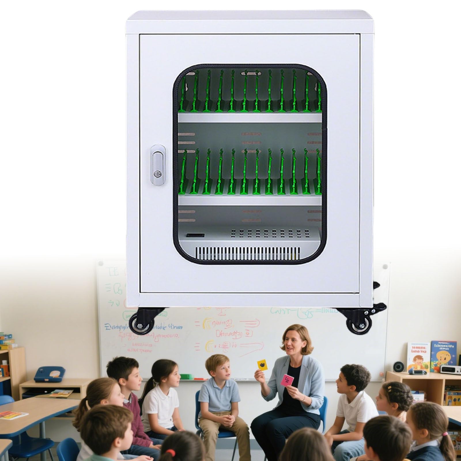 GTHTUHFD Mobile Phone Charging Station, Usb Rechargeable Storage Locker For Cell Phones, 50 Slots Mobile Phone Charging Cabinet For Conference Rooms,40slots