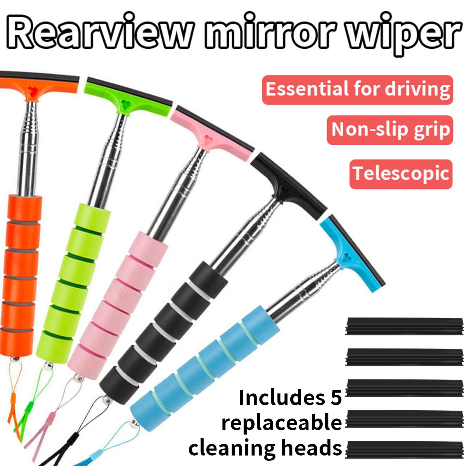 Car Mirror Squeegee - Streak-Free Cleaning -2 Car Mirror Squeegee - Streak-Free Cleaning -2