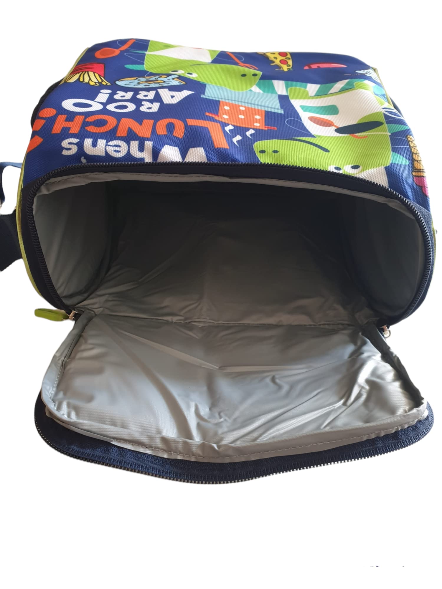 Dinosaur Lunch Bag for Kids - Insulated & Blue -3 Dinosaur Lunch Bag for Kids - Insulated & Blue -3
