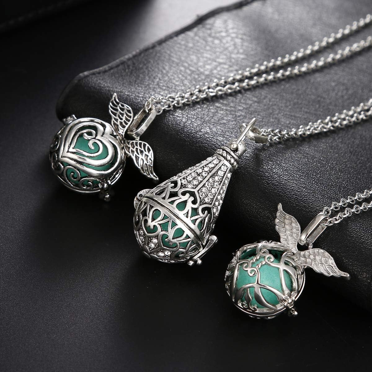 Mixed Pearl Cage Locket Pendants Set, Essential Oil Diffuser DIY Necklace Bracelet Jewelry Making Craft, Bulk Beads Aromatherapy Diffuser Charms Gifts for Women Girls - Image 6