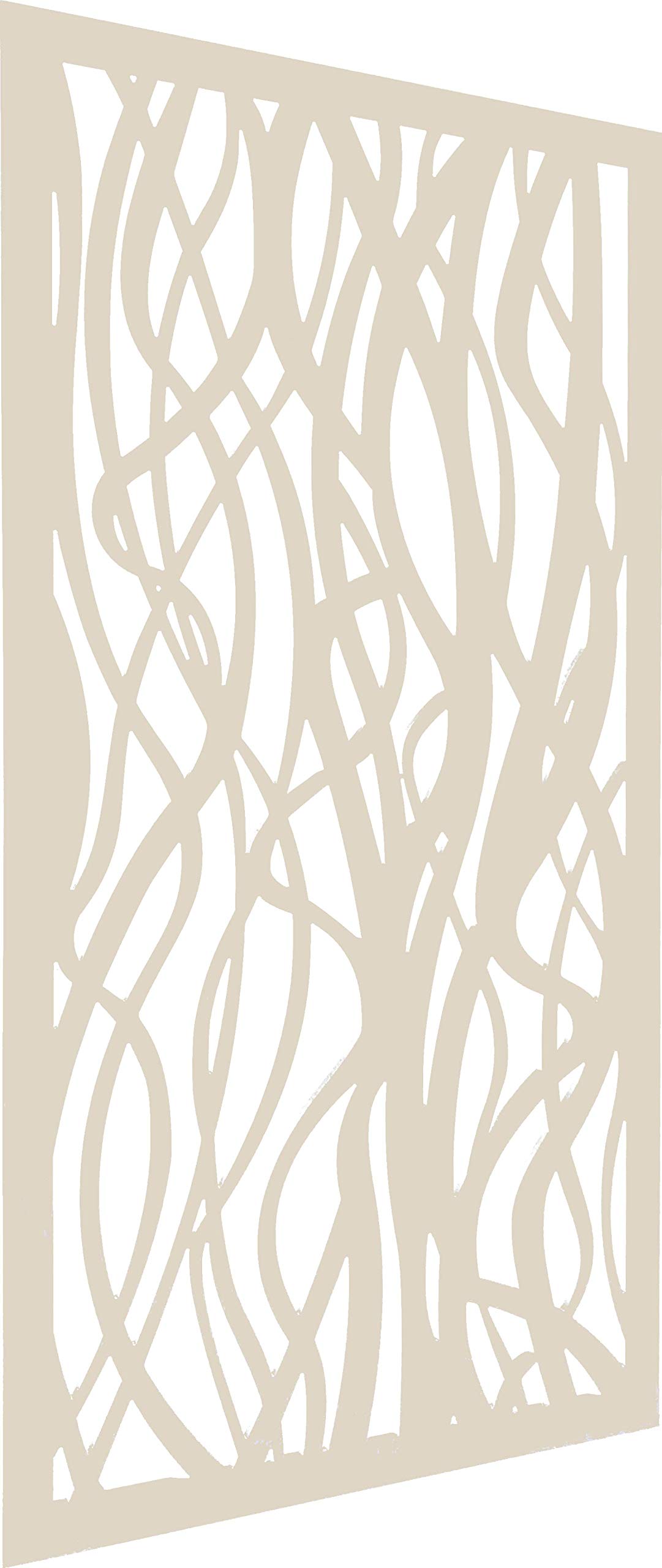 VIMA(Tangles Decorative Wall Panel - 48" L x 24" W x 3/8" H, White Color PVC Board Panel with Private Screen Fence Design for Home Renovation & Wall Décor