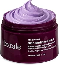 Foxtale De-Tan Face Mask for Glowing Skin| Clay Mask with Lactic Acid for Tan Removal, Reduction in Blackheads, Instant Brightening| New-Age Ubtan Face Pack for All Skin Types | Men & Women- 75g