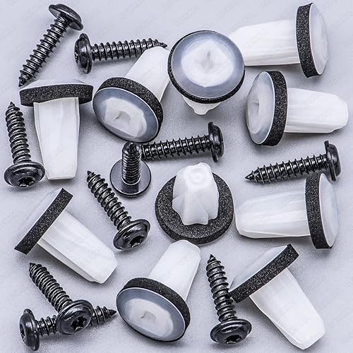 Rexka Juego de 10 tornillos para placa de matrícula para Land Rover RYH500840 Defender 110, Defender 90, Discovery, Range Rover, Range Rover Evoque,