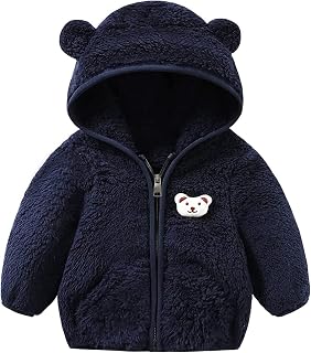 campera de forro polar para bebé unisex con capucha forrada de sherpa de invierno para niña con linda oreja de oso para bebé