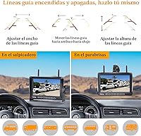 Vista 4 de Cámara de respaldo para RV inalámbrica plug and play: precableada para sistema Furrion, cámara de visión trasera de gran angular, grabación, visión