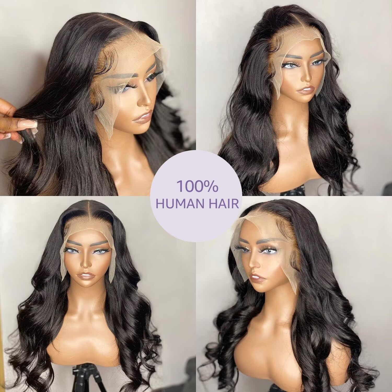 Body Wave Human Hair Wig Lace Front Wigs T Part Frontal Wigs for Black Women 150% Density Natural Body Wig for Women Brazilian Human Hair 20 Inch - Image 3