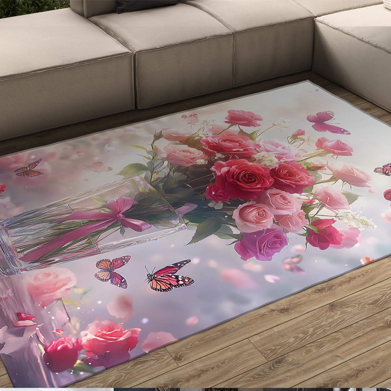 Carpette antidérapante sous table 160x230cm mince pour un nettoyage facile au robot