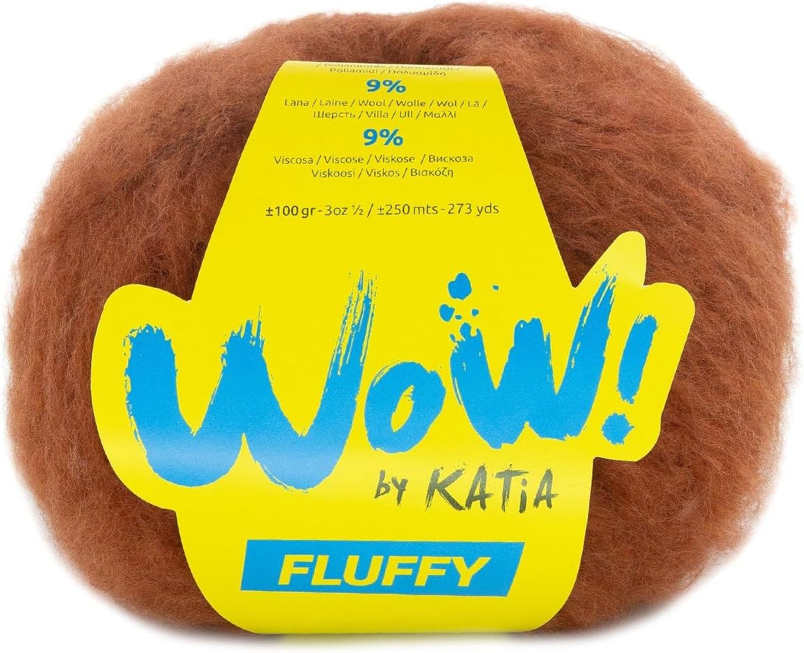 Katia WOW FLUFFY Fuchsia (95) 100g 250m Acrylic Blend Perched Yarn