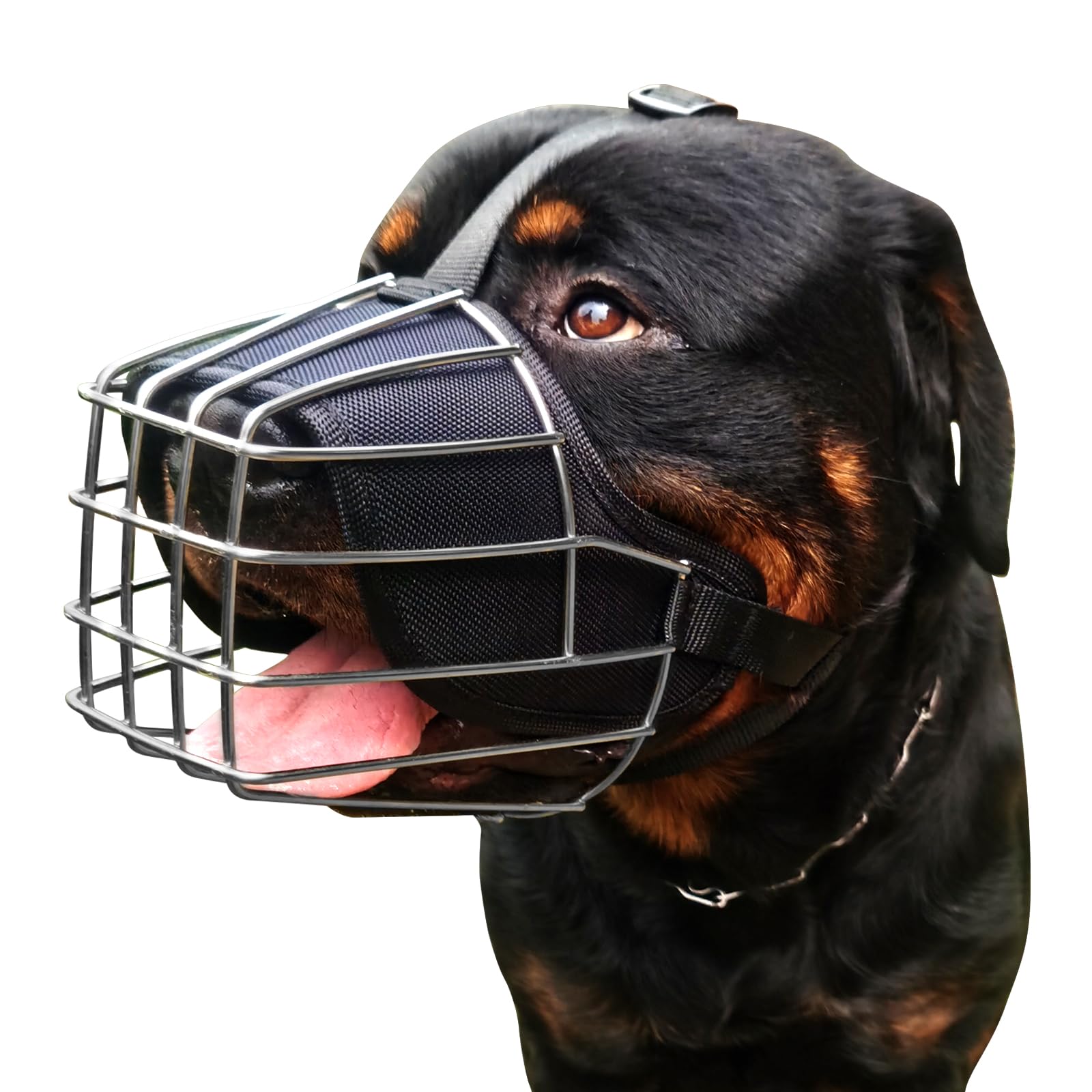 Dog Muzzle for Large Dogs - Basket Muzzle for Large Dog Pitbulls, German Shepherd, Rottweiler, Cane Corso, Spanish Mastiff M