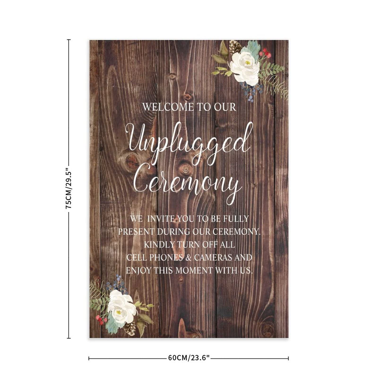 Wedding Welcome Tablet Unplugged Ceremony Schild Unplugged Hochzeit Schild Unplugged Schild 30X20