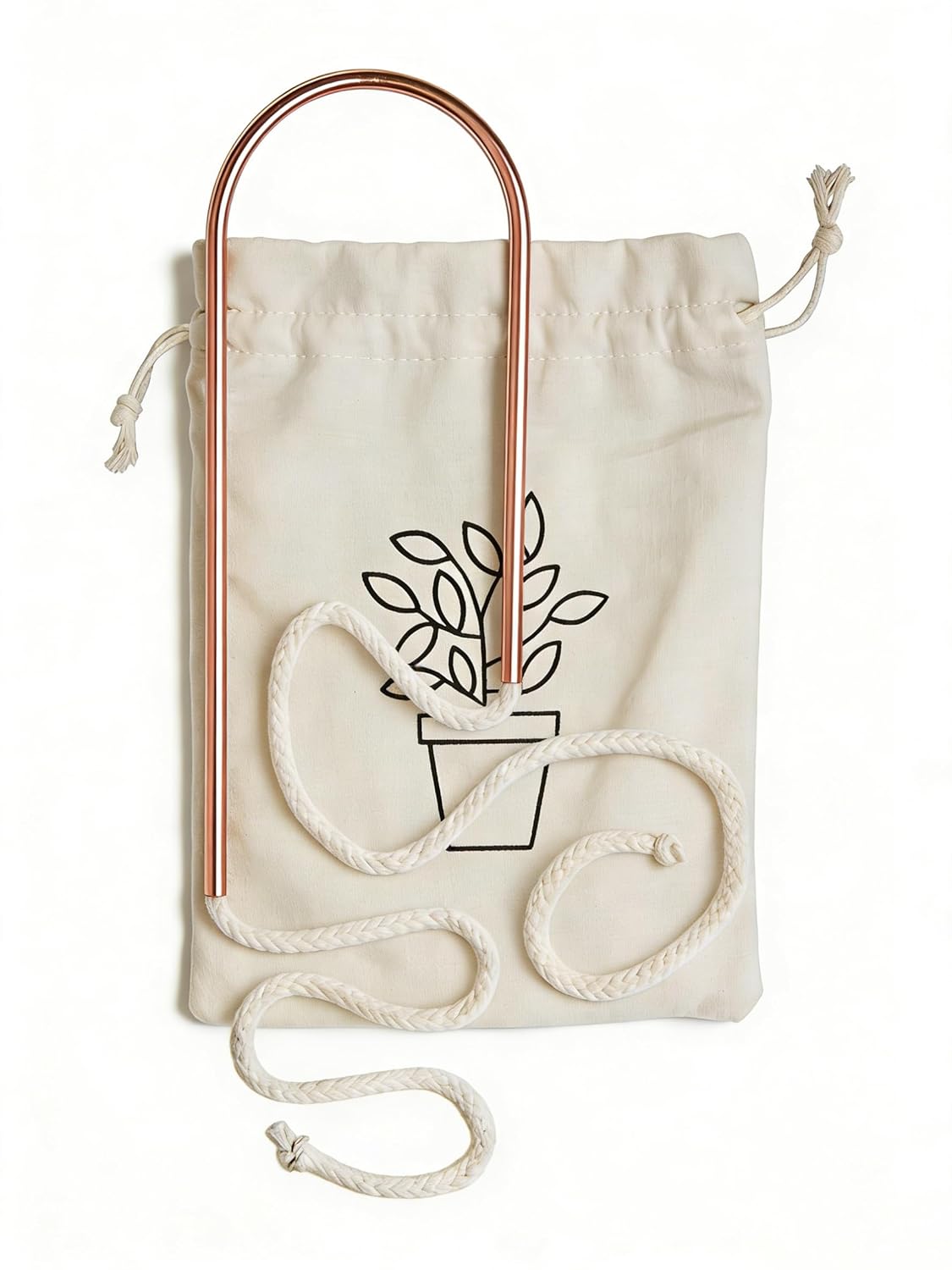 Self-Watering Plant Wick System,Stainless Steel and Cotton, U-Shaped, Automatic Drip Irrigation for House Plants (Rose Gold)