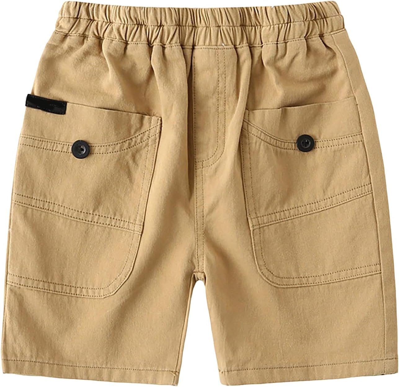 Kids Cargo Shorts Knee Length Bermuda Shorts Summer Casual Loose Elastic High Waist Pants Toddler Wide Leg Pockets
