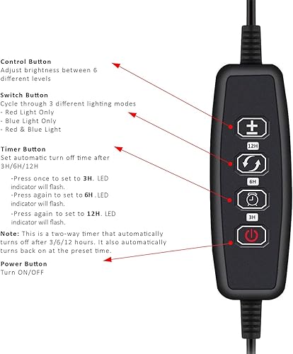 Miniatura 3 de BriteLabs Luces LED de crecimiento para plantas y semillas de interior triple cabeza de plantas con 60 bombillas de espectro completo temporizador