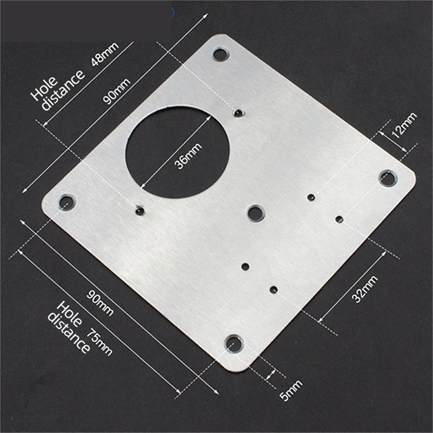 Furniture Hinge Plate Cabinets Stainless Steel Cupboard Drawer Window Door Hinges Fittings 1Pcs(Rectangle 2pcs)