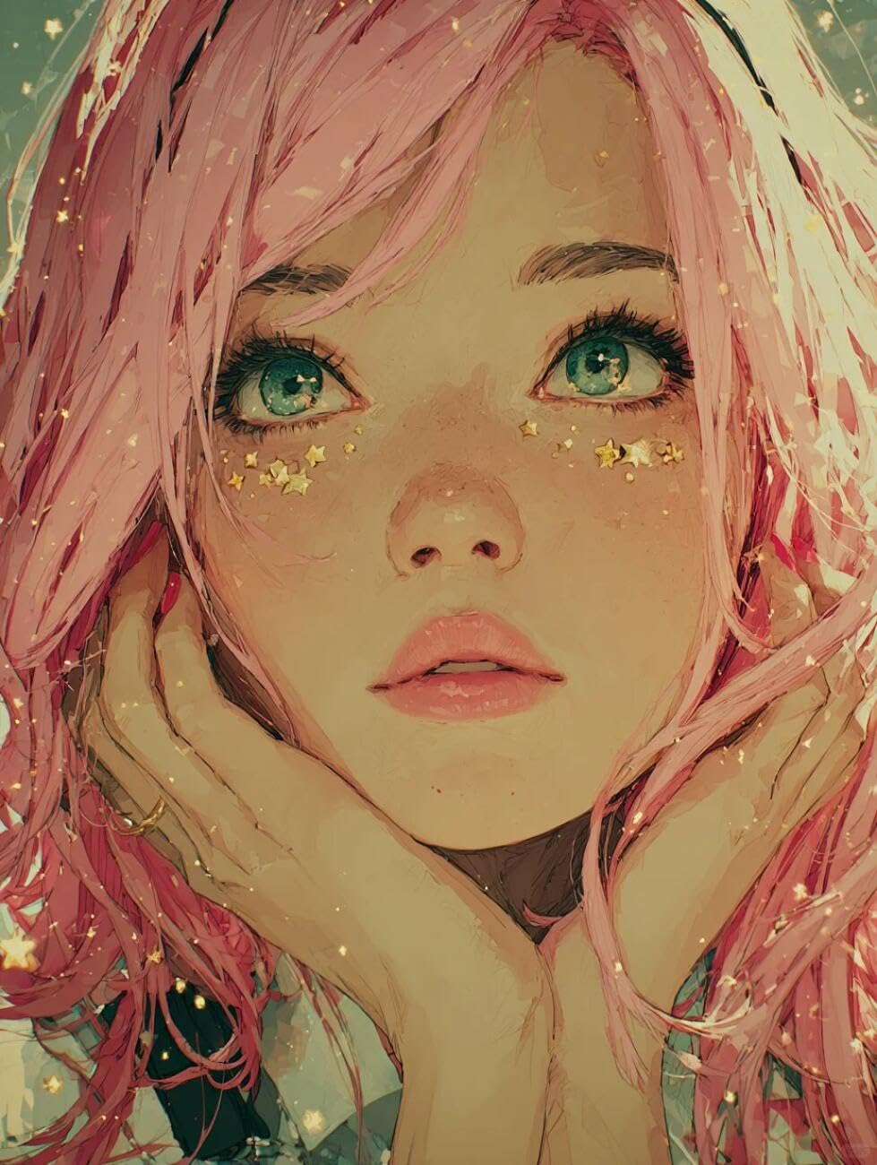 RKFLGEW 14CT Stamped Cross Stitch Kits Anime Girl DIY Cross Stitch Patterns Kits Crafts Needlework Embroidery Set for Home Decor 40x50cm