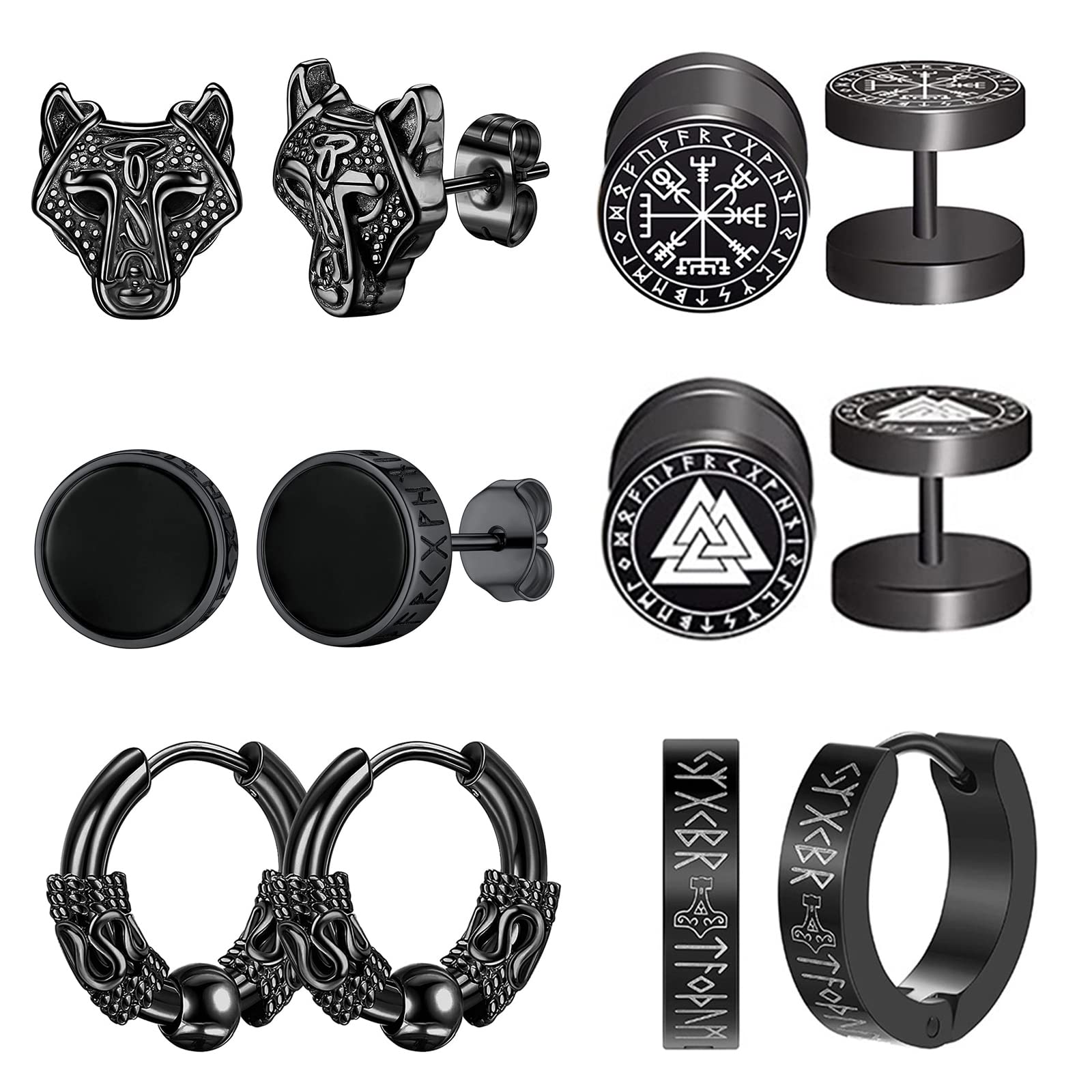 15 pairs mens earrings cross earrings for men hoop earrings dangle cross earrings fake earrings cz stud earrings for men women stainless steel earrings aretes para hombre set