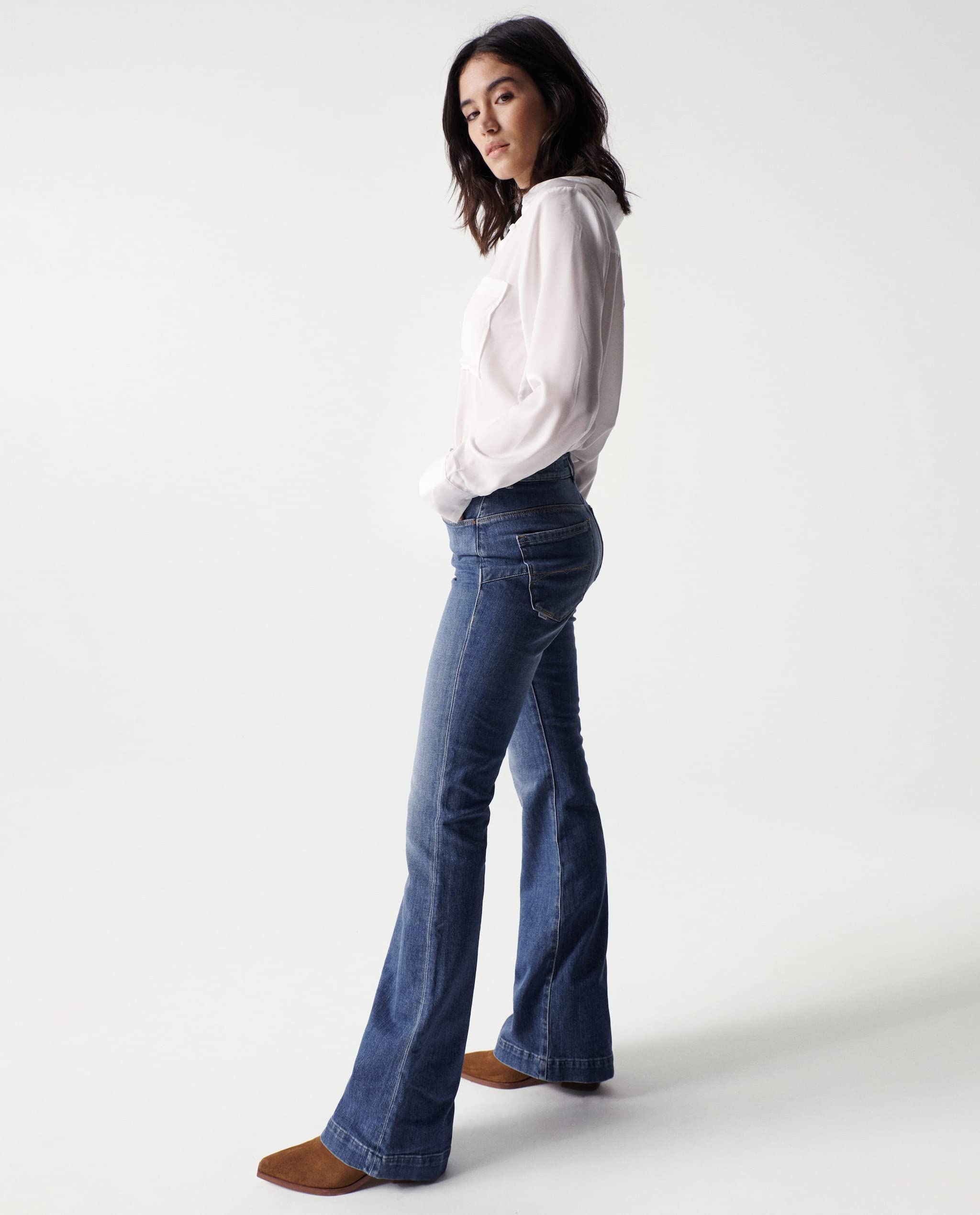 Salsa Glamour Flare Medium Color - Jeans Mujer