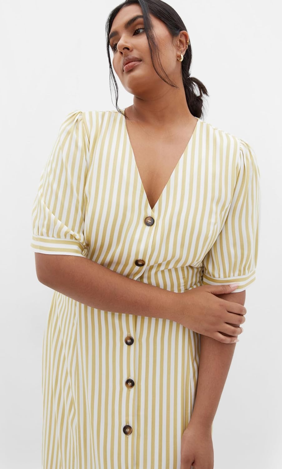 City Chic Women's Plus Size Dress - Charli Stripe Midi - Image 2
